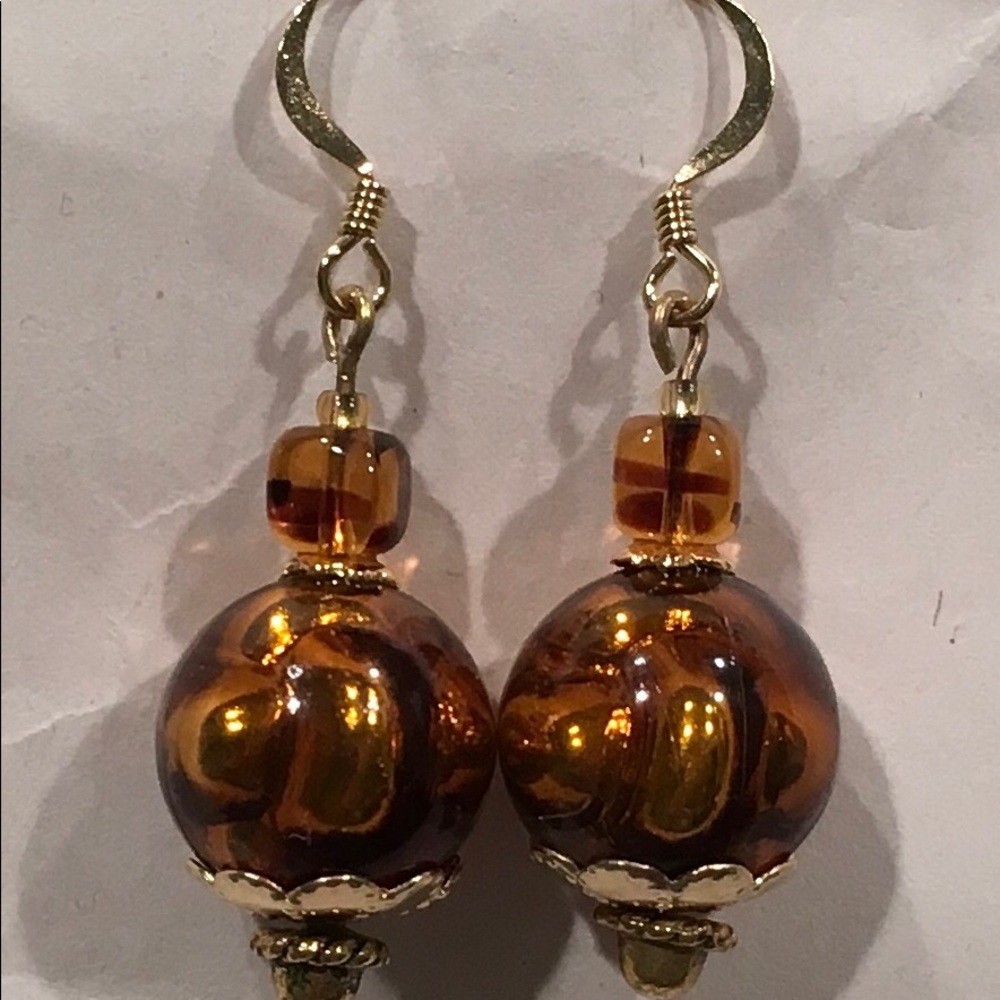 NEW Brown Bubble Drop Earrings